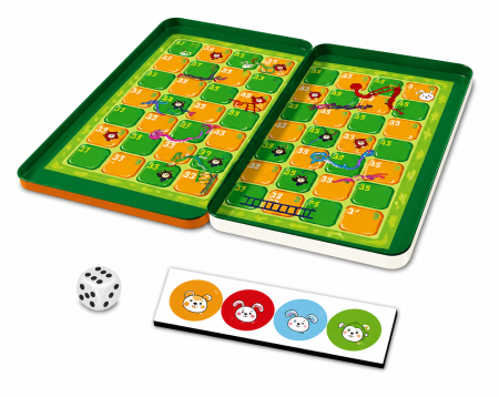 Joc magnetic ,, Snakes and Ladders " în cutie metalică pentru călătorii [2]