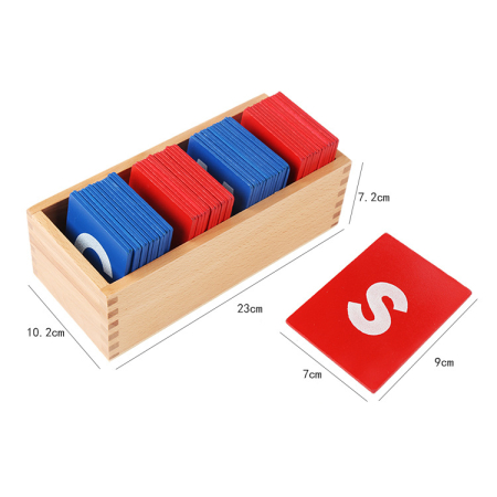 Joc Montessori alfabet cu litere mari și litere mici din lemn [5]
