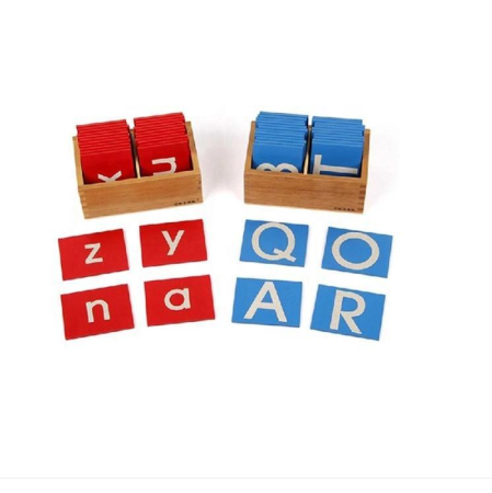 Joc Montessori alfabet cu litere mari și litere mici din lemn [3]