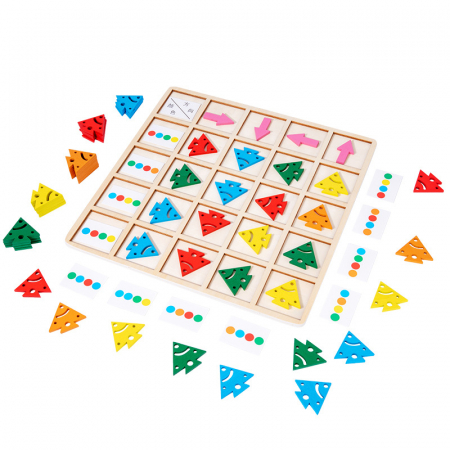 Jucarii sub 50 lei - Joc Montessori Asocieri și Dezvoltare Cognitivă – Direcții & Culori | ZukiToys.ro