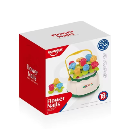 Joc Montessori cu Sortare, Șnuruit și Construcție, 40 Piese - 18 luni + [5]