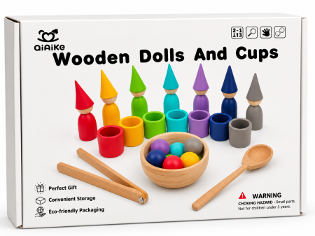 Toate Jucariile pentru Copii - Joc Montessori de Sortare și Clasificare – Figurine, Bile și Cupe Colorate