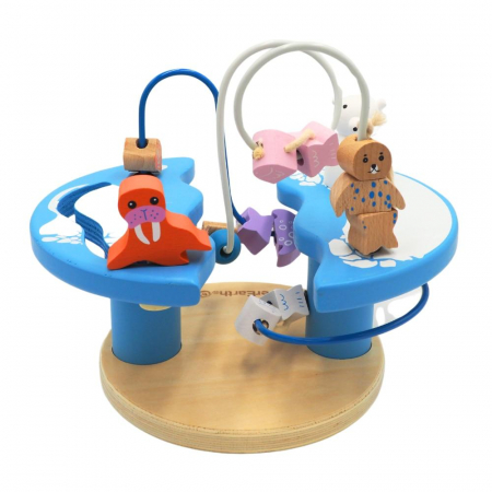 Jucarii educative - Labirint Montessori cu bile – joc motricitate 1 an+