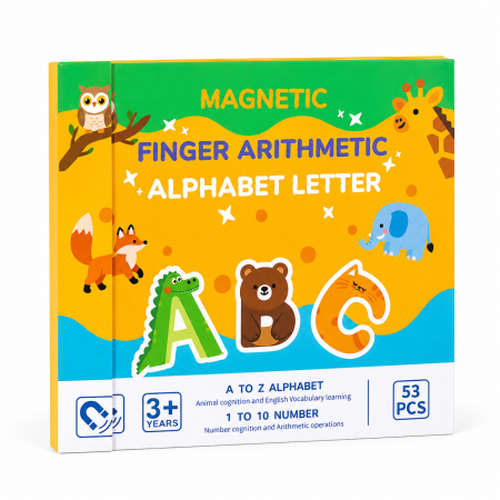 Joc Montessori magnetic cu animale, litere și numărare pe degete [4]