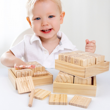Joc Montessori Scriere Alfabet si Recunoastere Litere 3+ [4]