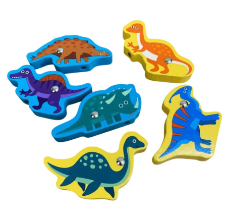 Joc multifuncțional „Lumea Dinozaurilor” – magnetic, șnuruire și desen, 3 ani+ [2]