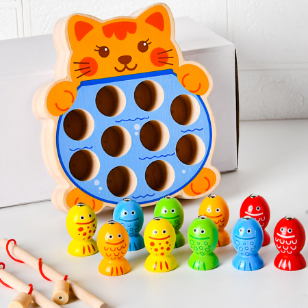 Joc pescuit din lemn – Pisicuta vesela | ZukiToys.ro [2]