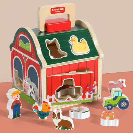 Joc educativ sortator animale si forme – Ferma 3 ani+ [3]