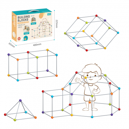 Toate jucariile - Joc STEM construcții modulare–70 piese | ZukiToys.ro