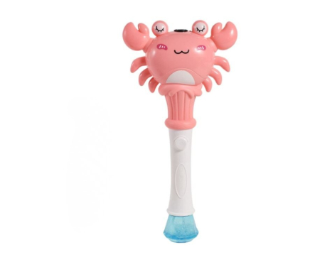 Toate Jucariile pentru Copii - Jucarie Crab electric de făcut baloane de săpun cu lumină și sunete - ( roz )