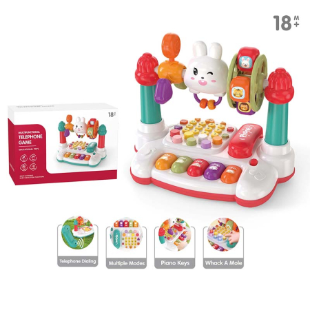 Jucărie educativă și interactivă – pianină și telefon pentru bebeluși [3]