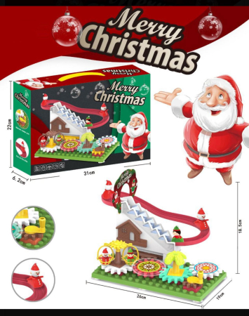 Toate Jucariile pentru Copii - Jucărie Interactivă Crăciun – Circuit Moș Crăciun pe Tobogan (3+ ani)