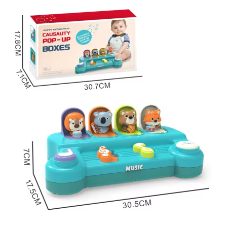 Jucărie interactivă cu animăluțe pop-up, lumini și sunete [3]