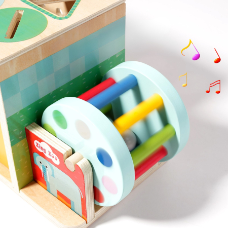 Jucarie Montessori din Lemn 8-in-1 – Centru de Activitati Educative [3]