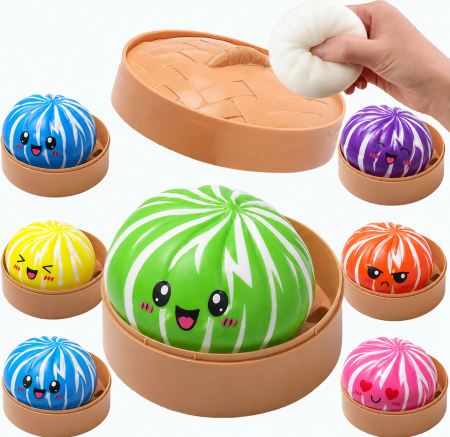 Jucărie Squishy Mystery Box „Rainbow Dumpling” – Figurină Surpriză Senzorială [2]