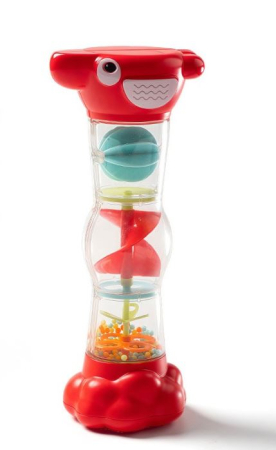 Toate Jucariile pentru Copii - Jucărie zornăitoare tip cilindru cu sunet de ploaie si bile colorate