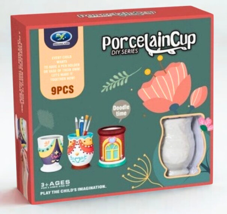 Cadouri Aniversare - Kit de vopsit vase ceramice pentru copii – activitate creativă și artistică