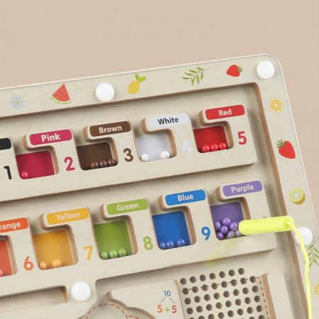 Labirint magnetic din lemn cu cifre – joc educativ 3 ani+ [1]