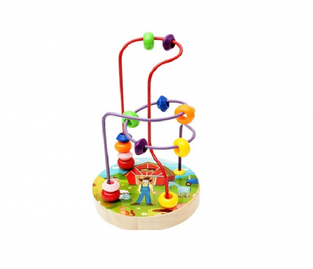 Jucarii educative - Labirint motricitate cu margelute – Montessori 12 luni+