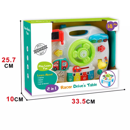 Masă interactivă educativă 2-în-1 – volan și pian cu efecte sonore și luminoase [3]