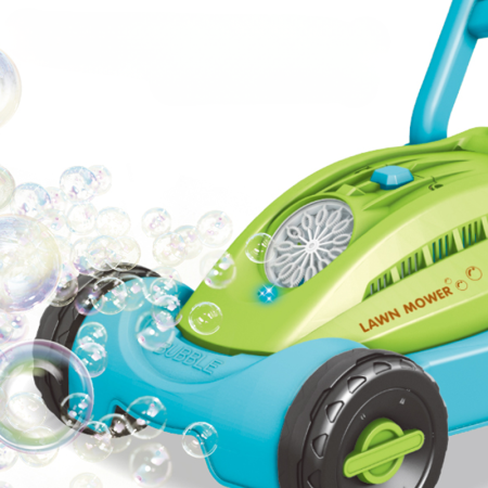 Mașină cu baloane de săpun și design tip mașină de tuns iarba - albastră [1]