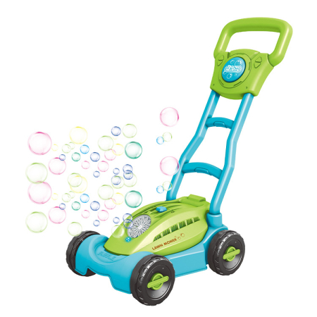 Joaca de Vara & Apa - Mașină cu baloane de săpun și design tip mașină de tuns iarba - albastră