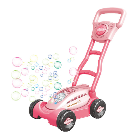 Joaca de Vara & Apa - Mașină cu baloane de săpun și design tip mașină de tuns iarba - roz