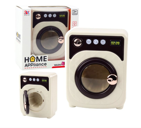 Mașină de spălat jucărie cu tambur rotativ, lumini și sunete interactive [0]