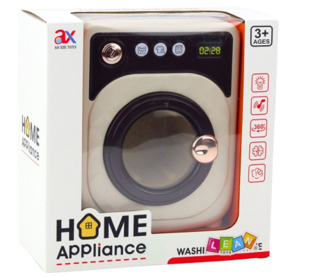 Mașină de spălat jucărie cu tambur rotativ, lumini și sunete interactive [3]