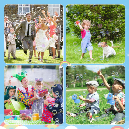 Mașină electrică pentru baloane de săpun cu design unicorn albastru [3]