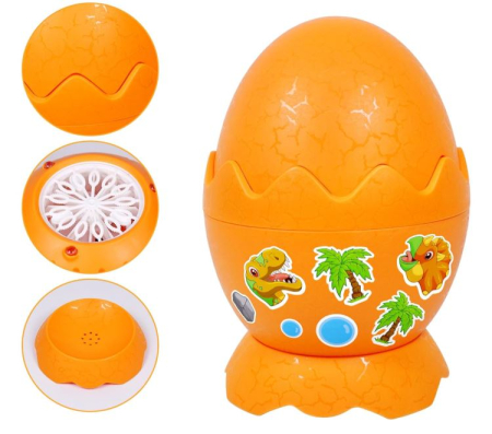 Mașină electrică pentru baloane de săpun tip ou de dinozaur portocaliu [1]
