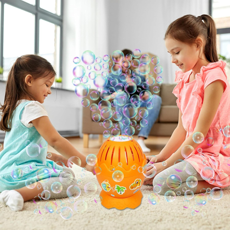Mașină electrică pentru baloane de săpun tip ou de dinozaur portocaliu [3]
