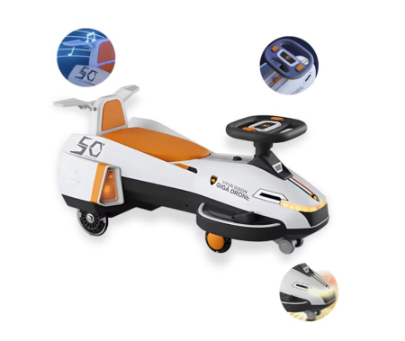 Mașinuță electrică Ride-On Giga Drone, gri-portocaliu, iluminare LED [1]