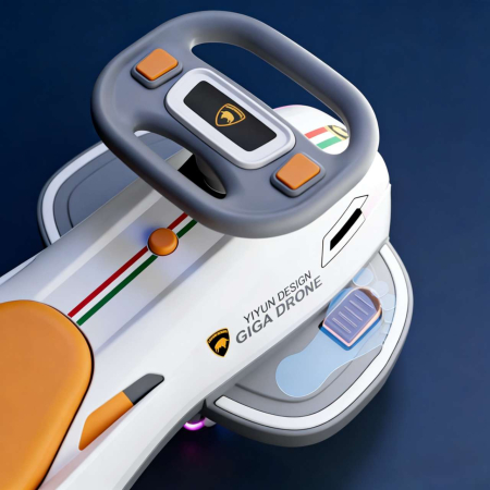 Mașinuță electrică Ride-On Giga Drone, gri-portocaliu, iluminare LED [3]
