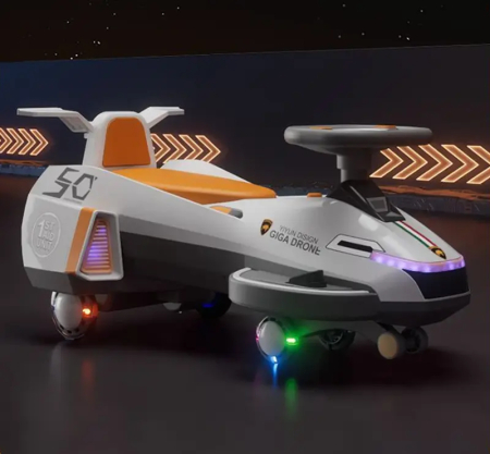 Mașinuță electrică Ride-On Giga Drone, gri-portocaliu, iluminare LED [4]
