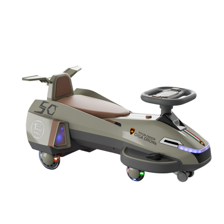 Trotinete & Triciclete pentru Copii - Mașinuță electrică Ride-On Giga Drone, bej-gri, iluminare LED
