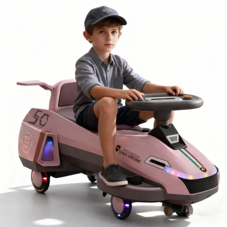 Mașinuță electrică Ride-On Giga Drone, pink, iluminare LED [1]