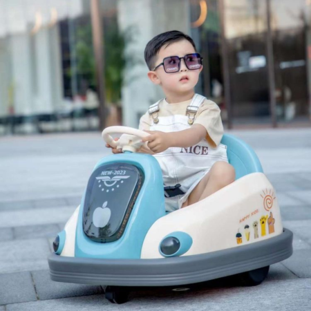 Mașinuță electrică tip ,, Bumper Car " – Model albastru cu rotire 360° [2]