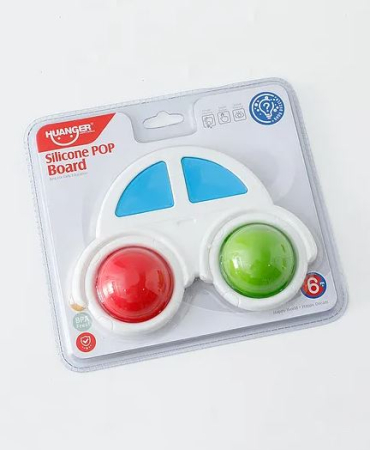 Jucarii pentru Bebe (0–2 ani) - Mașinuță senzorială Pop It pentru motricitate bebe