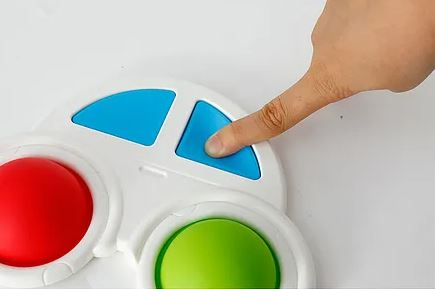 Mașinuță senzorială Pop It pentru motricitate bebe [3]