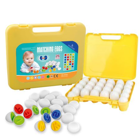 Cadouri dupa Buget - Matching Eggs – Potrivește Ouă cu Litere Montessori – joc educativ alfabet