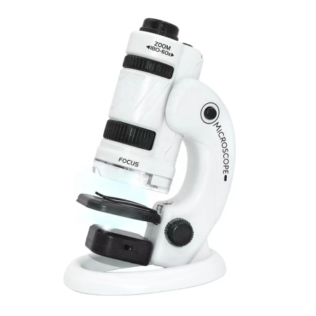 Jucarii Educative & Invatare - Microscop portabil 60X-180X cu lumină LED și adaptor pentru telefon