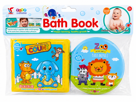 Jucarii pentru Bebe (0–2 ani) - Pachet 2 cărticele de baie Count & Zoo Baby Animals pentru bebeluși