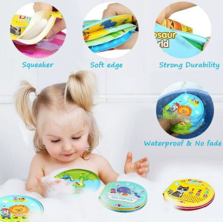 Pachet 2 cărticele de baie Count & Zoo Baby Animals pentru bebeluși [3]