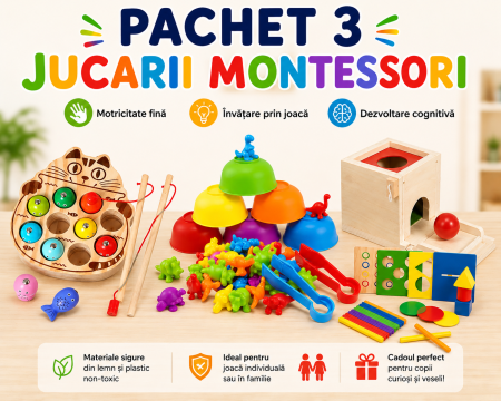 Cadouri de Sarbatori - Pachet Montessori 3 jucarii – Joaca Inteligenta
