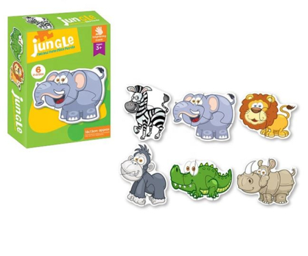Pachet 4 Puzzle Lemn - Fructe, Legume, Animale 18+ [4]
