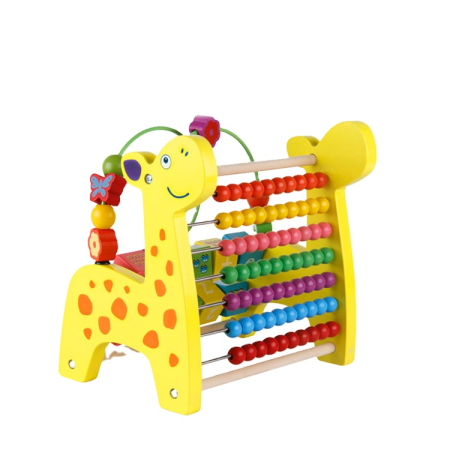 Cadouri dupa Buget - Panou educativ din lemn cu mărgele–calculator și activități interactive pentru copii 18+