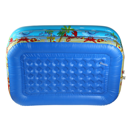 Piscină gonflabilă pentru copii, dreptunghiulară cu podea moale - dimensiune 150 x 105 x 56 cm [1]