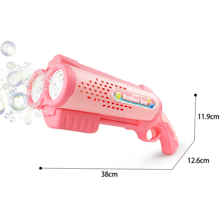 Pistol electric de făcut baloane de săpun cu doua tuburi ( roz ) [3]