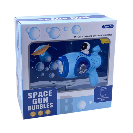 Pistol electric pentru baloane de săpun Space Gun albastru cu efecte luminoase [2]